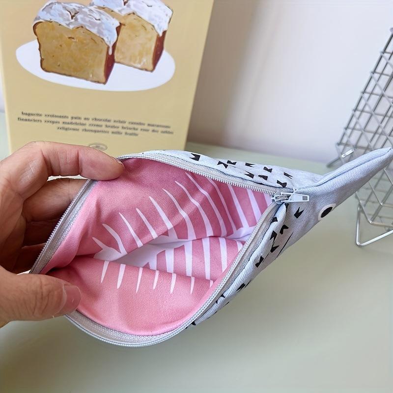 Kreatives Fisch-Federmäppchen Einzigartige Fisch-Aufbewahrungstasche Schülergeschenk Büro-Schreibwaren PU-Material Lernzubehör