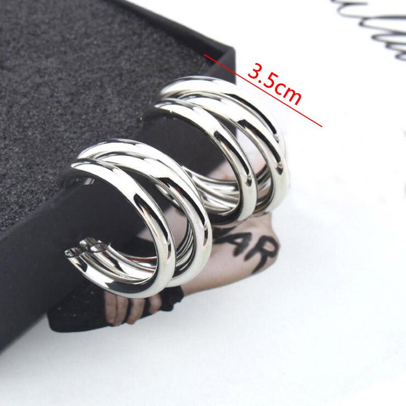New Exaggerated Twist Metal Dangle Earrings for Women Gold Color Punk Fashion Female Hanging Earrings Boho Geometry Ear Zircon