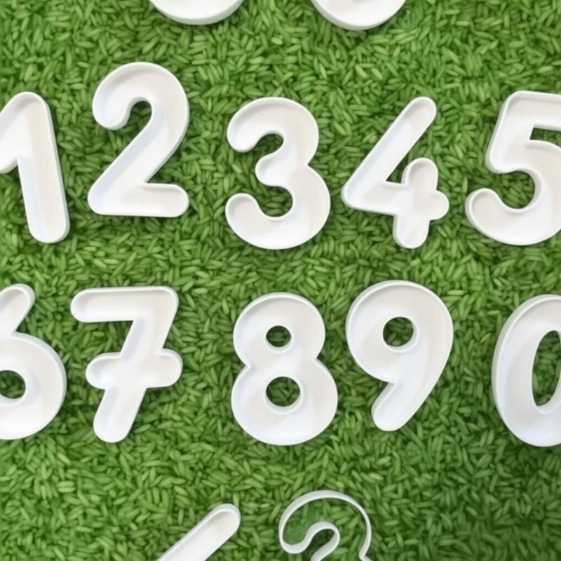 10pcs Heavy-Duty Plastic Number Theme Stamps, 0-9 Number Pattern, Suitable for Ceramic Clay, Pottery, Slab Rolling And Crafts