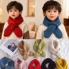 Children Cross Knit Scarf, Soft Solid Color Kids Winter Neck Warmer, Toddler Neck Collar Scarf