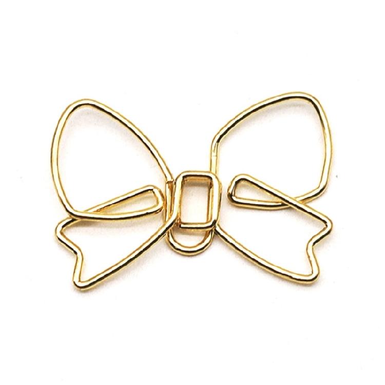 Pack of 100 Metal Paper Clip Bowknot Paperclips Metal Paperclips Book Marker Clip For Document File Paper Photo Card