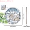 Rustic Christmas Wooden Sign with Snow House Pattern - Navidad Round Sign for Front Door, Wall Hanging Decor - Ideal Christmas Decoration