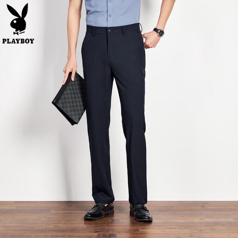 

Playboy Men s Silk Blend Business Casual Straight Pants 38