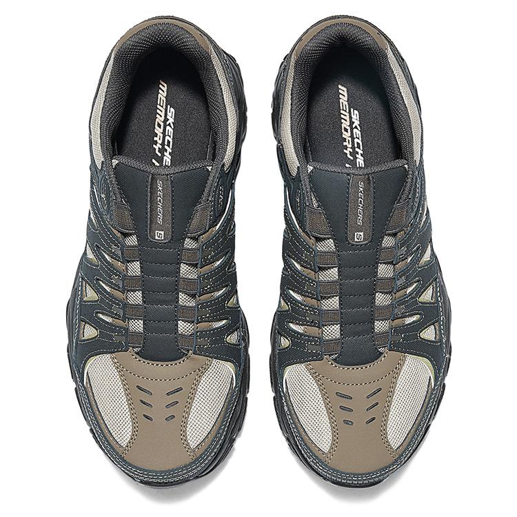 Skechers Outdoor Men Gray Low Top Hiking Shoes Comfortable Versatile 237610-BKTP