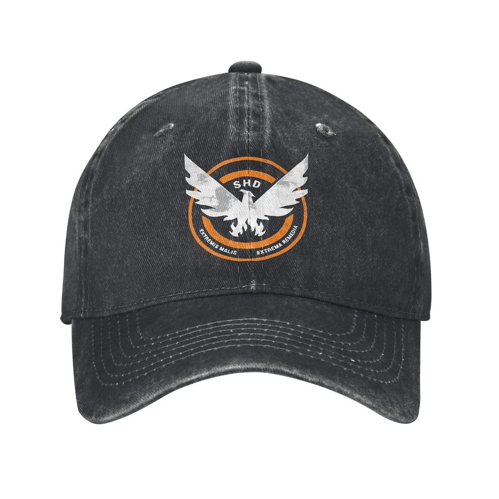The Division SHD Logo  Washed Baseball Cap  Streetwear Sun Trucker Hat Summer Men Women Outdoor Gym Snapback Cap
