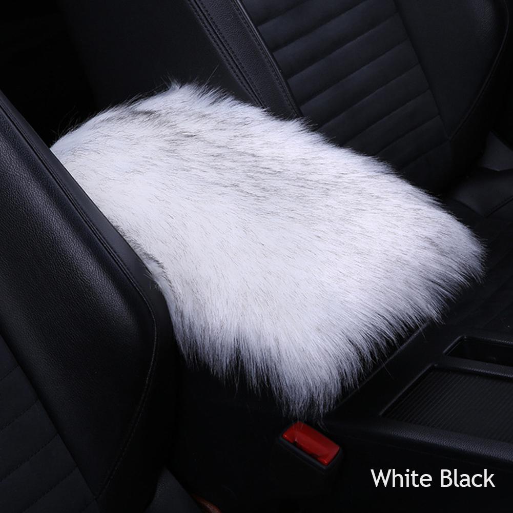 Faux Fur Car Plush Armrest Cover Auto Center Arm Rest Console Pad Wool Cushion Protector Universal Auto Car Interior Accessories