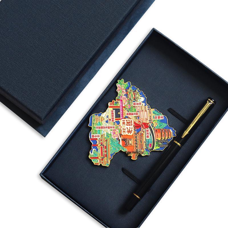 Binzhou Gelber Fluss Turm Magnet, Haifeng Pagode & Zhonghai Park. Kulturtourismus-Geschenk.