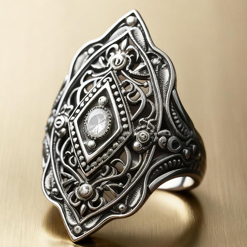 Anello da Donna in Lega Bohemien Ecologico - Design a Rombo Stile Etnico Retro (Edizione 2026)