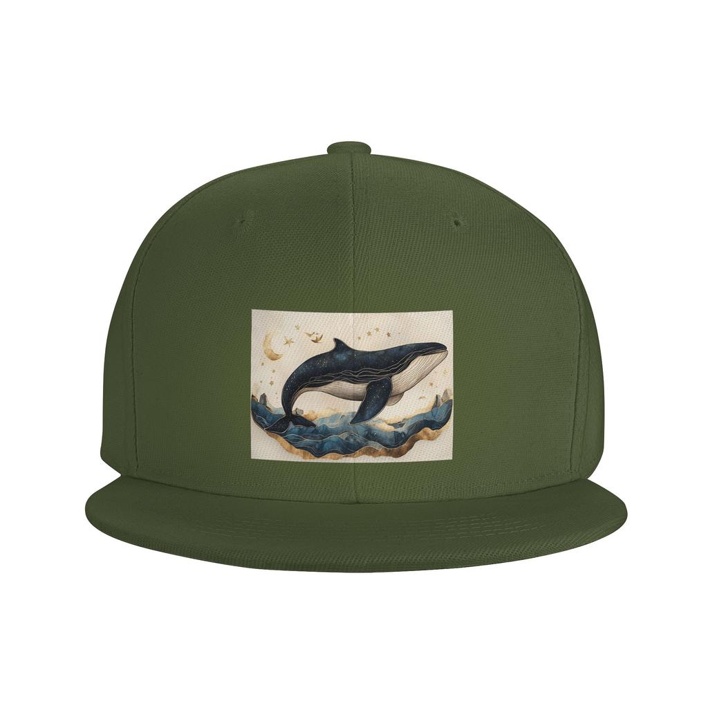 Golden Blue Aesthetic Whale Baseball Caps Snapback Fashion Baseball Hats Breathable Casual Casquette Outdoor for Unisex