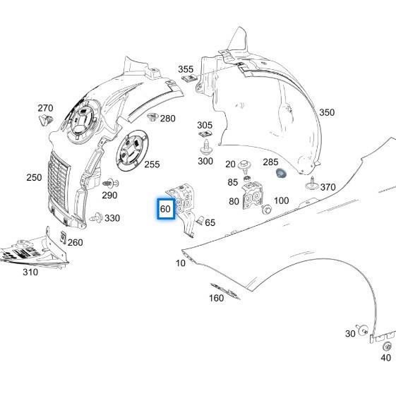 For Benz CLA W118 Fender Bracket (1188804300/1188804400)