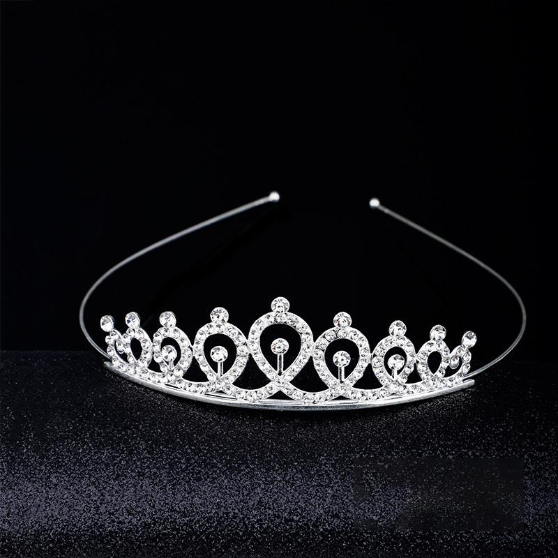 1PC Crystal Exquisite Rhinestone Children Girls Jewelry Gifts Hair Accessories Wedding Tiaras Queen Princess Crown Women Headband
