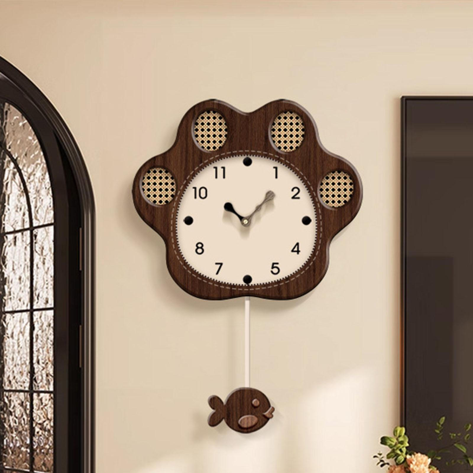 

Настенные часы Подвесные Креативные Искусство Ремесло Милые Легкие Украшения Декор на День рождения Спальня коричневый