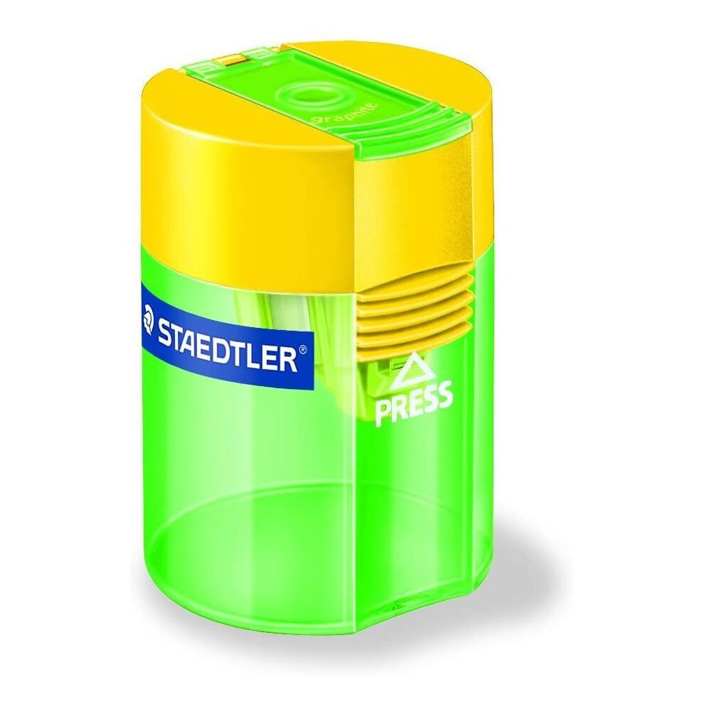 Staedtler Round tub single sharpener 511 006 asst colours pack 10