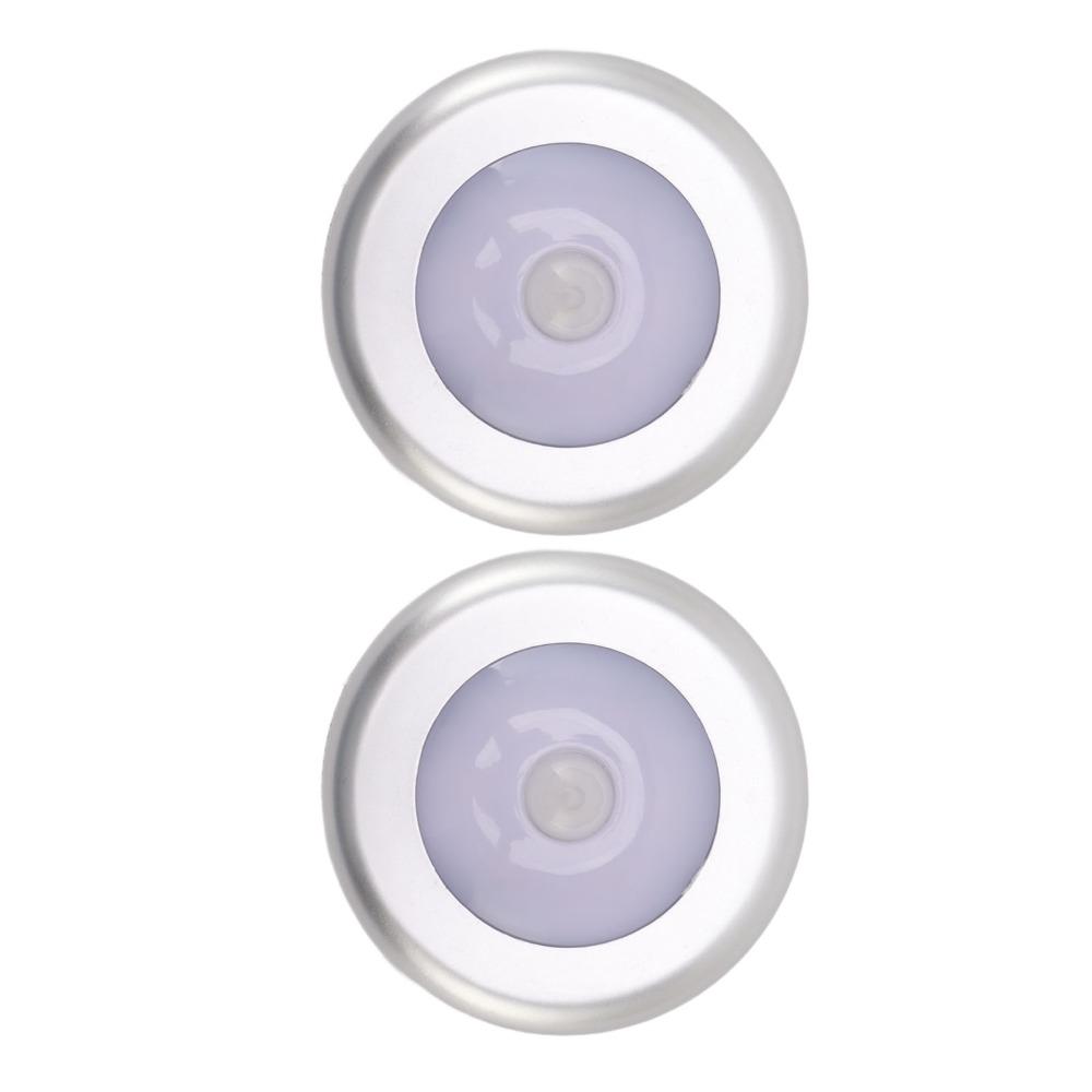 2 Pack Battery Powered LED Induction Lamp Small Sensing Lamp Eye Protection Night Light  Closet