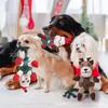 Christmas Dog Chew Toy With Treat Dispensing Scenting Function Durable Rope Knot Design Teeth Cleaning Anxiety Relief
