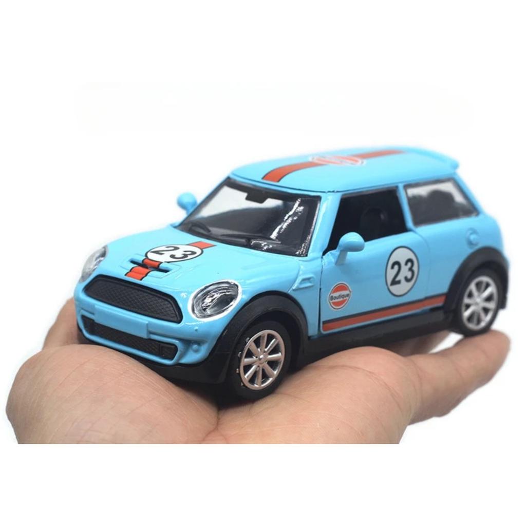 1/32 BMW Mini Cooper Oldtimer Hochsimulations-Diecast-Metalllegierungsmodellauto Rückzugsammlung Kinderspielzeug Geschenke