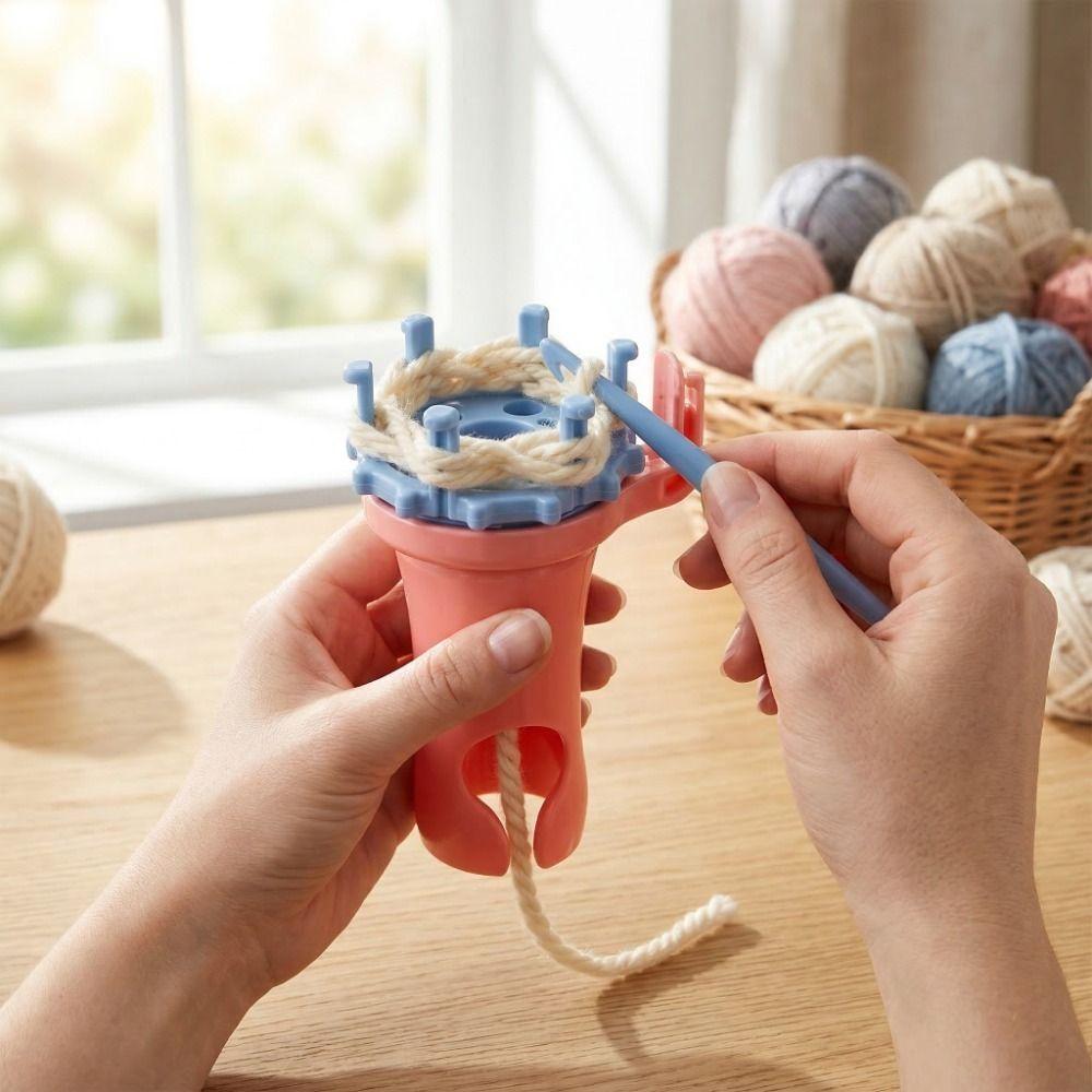 Manual Spool Knitter Plastic Bracelet Weaver Yarn Wool Knitter Knitting Spool Handmade Weaving