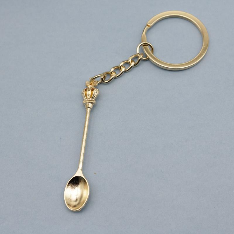 Mini Spoon Keychain Lightweight Teaspoon Pendant Key Ring for Filling Salt Vials Outdoor Camping Hiking Use