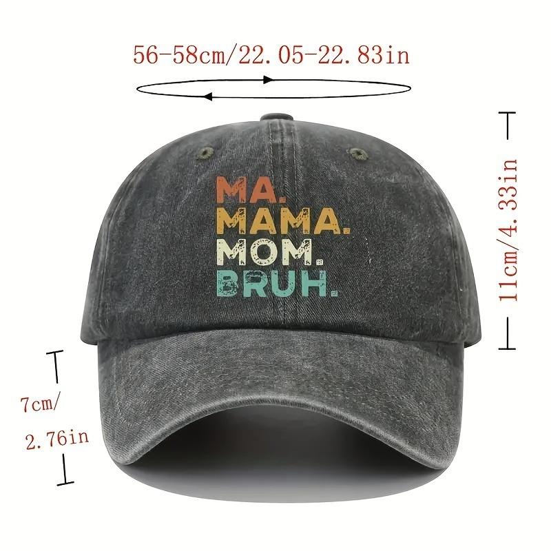 Unisex lässige, einfache, vielseitige, trendige Baseballkappe mit aufgedruckten Buchstaben BRUH