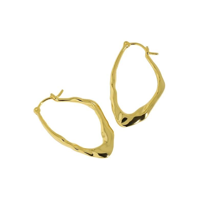 Fashion Jewelry 925 Silver Earrings for Women Minimalist Gold Plated 925 Sterling Silver Hoop Huggirs Earrings