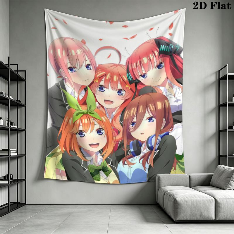 Las Quintillizas Esenciales Tapiz de Pared Colgante Estético para Pared Manta de Tela Impresa Tapices Decorativos para Dormitorio Sala de Estar Decoración del Hogar