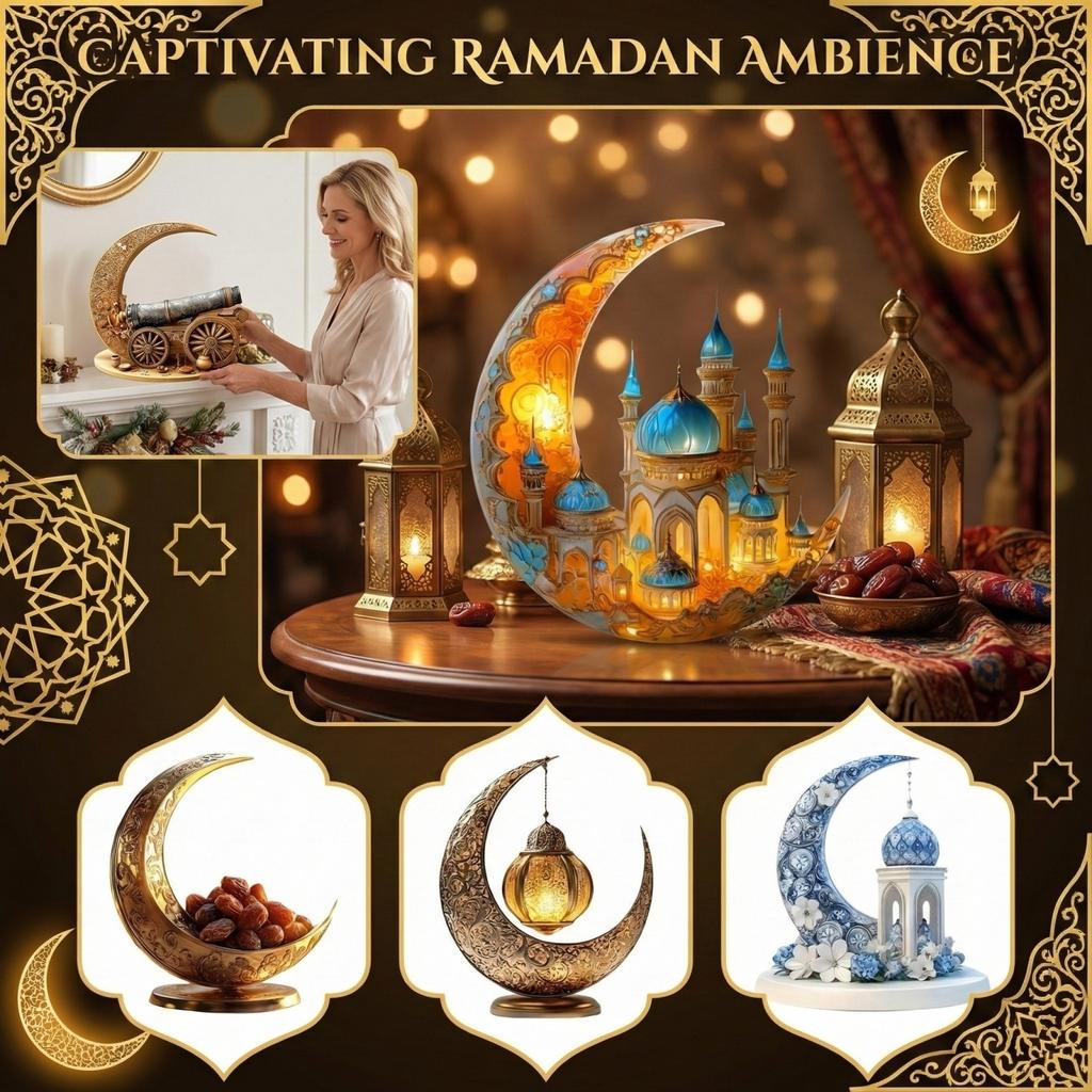 2D Akryl Måne Pynt, Ramadan Boligdekoration