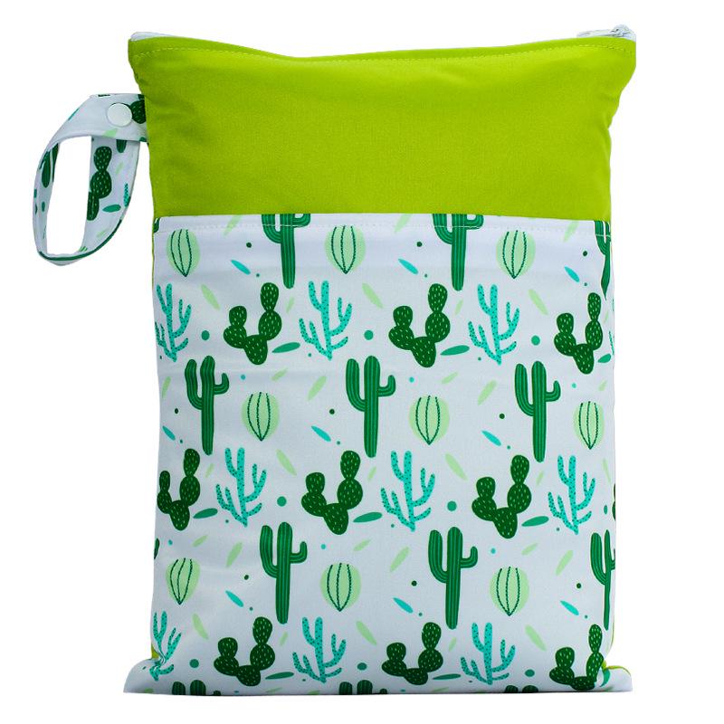 Waterproof Diaper Bag with Dual Pocket & Wet/Dry Separation, 25x35cm