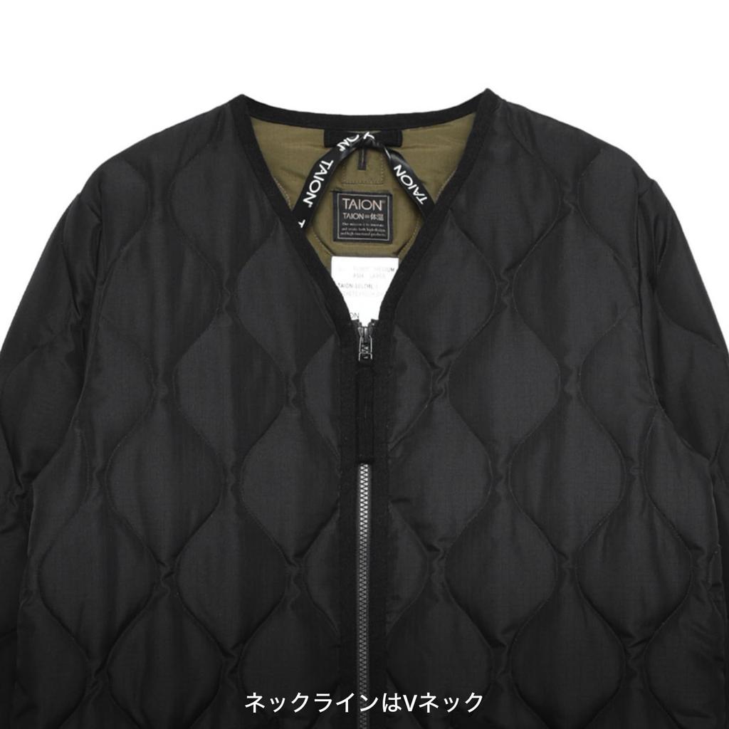 Taion Unisex Military Zip Down Jacket V-Neck 101ZML-1