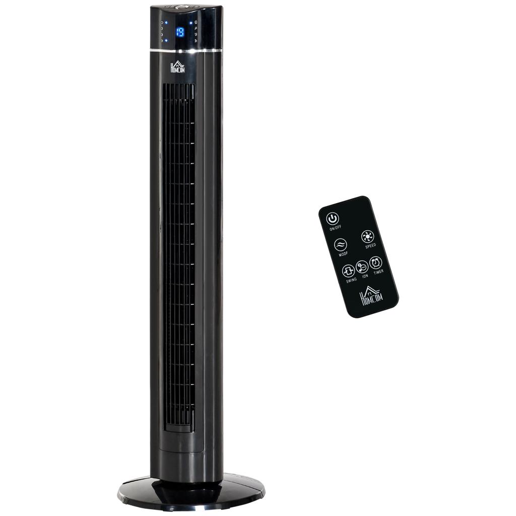 Ventilador de torre/Ventilador de pé 2 em 1, 32 cm x 32 cm 106,8 cm x 106,8 cm, Preto