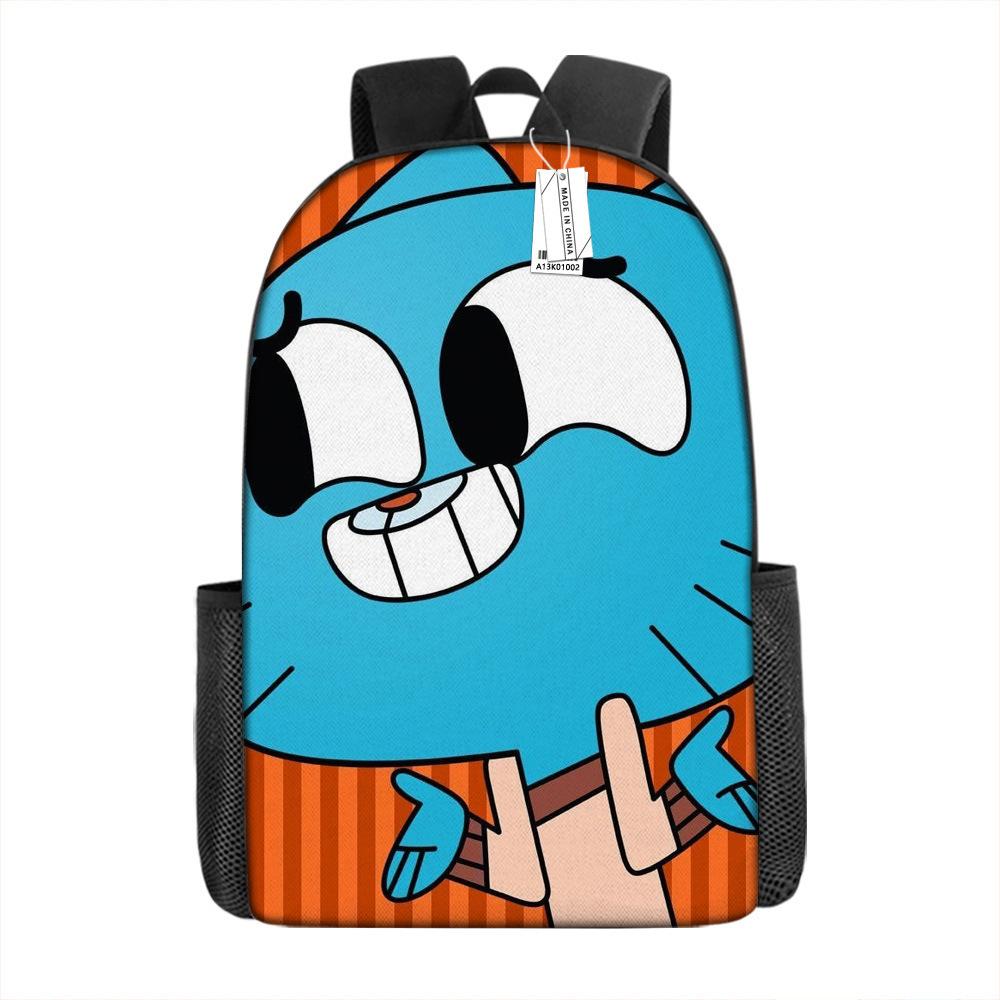 Zaino Scolastico per Bambini Gum Fun World Set 3 Pezzi Leggero Cartone Animato Carino Grande Capacità