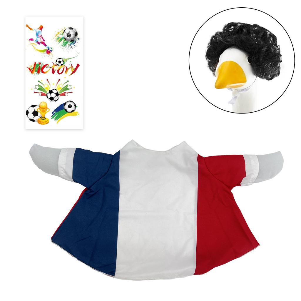 Patio Lawn Goose Costume Set with National Flag Design Includes Decorative Outfit and Accessories for Outdoor Yard Decoration