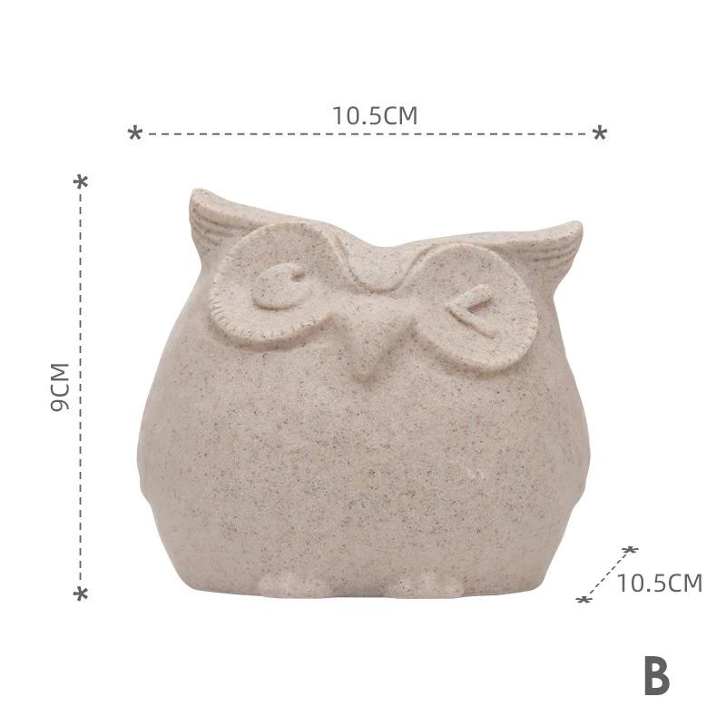Adorable Resin Owl Shaped Succulent Planter for Home Office Decoration Mini Ornament Fairy Garden Owls Statues