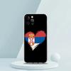 Soft TPU Transparent Phone Case Cover for iPhone 16 15 14 13 12 11 Pro Max XR 8 7 Plus XR Shockproof Shell Serbia Flag Pattern