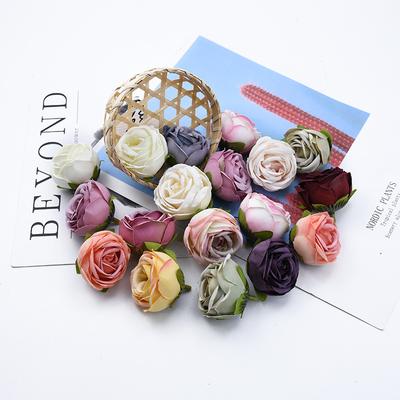 5/10 Stück Teerosen Seidenköpfe Weihnachtsdekorationen für Zuhause Scrapbooking Hochzeit Brautaccessoires Ausverkauf Künstliche Blumen