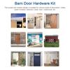 6.6ft Barn Door Hardware Kit Heavy Duty Sliding Barn Door Silent Track Rail Kit Easy To Install