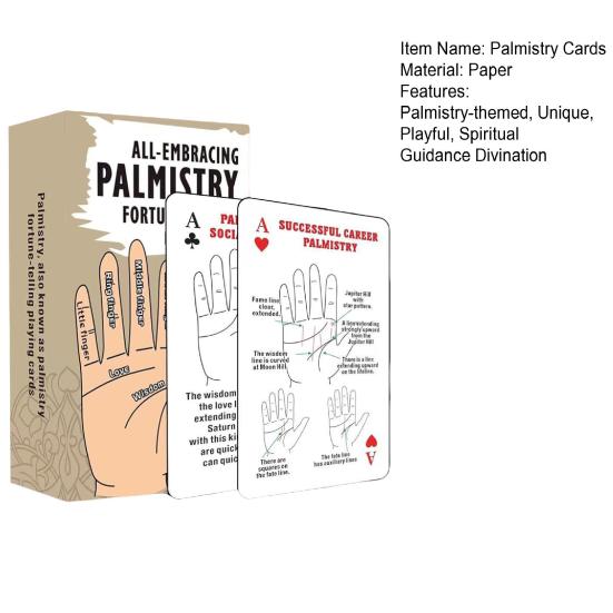 Palmistry Fortune Telling Playing Cards Palmology Theme Fortune-Telling Deck Palm Reading Tarot Cards