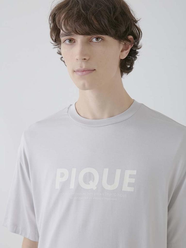 Gelato Pique HOMME Rayon Pique Logo PMCT251954 LGRY M Cool-Touch T-Shirt Men's
