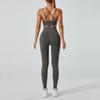 Completo Yoga da Donna con Top con Schiena a Croce e Leggings a Vita Alta per Fitness e Pratica Yoga