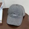 Lamb plush hat women's autumn and winter new wide-brimmed cap winter warm windproof face small baseball cap