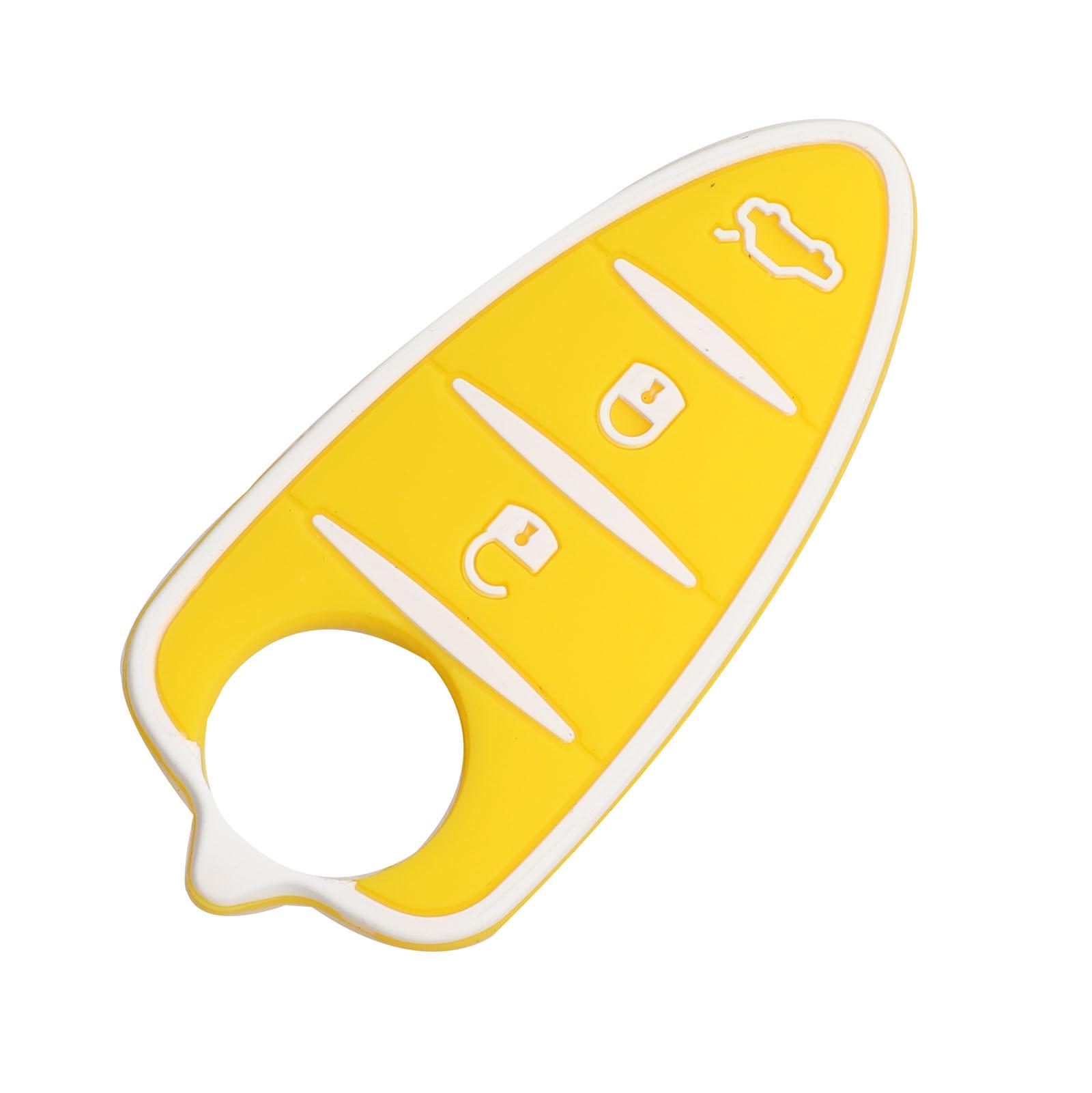 

Jingyuqin Автомобильный брелок для ключей Резиновая накладка Чехол 3 кнопки для Alfa Romeo Mito Giulietta 159 GTA Чехол Чехол жёлтый