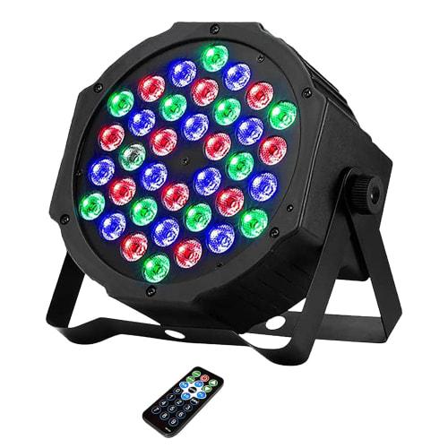 Hosioe 36 LED Stage Light, 7 Modes, 36W, Remote Control, Sound Activated, Auto Play, Upright Par Light for Weddings, Birthdays, Christmas, Holidays, M