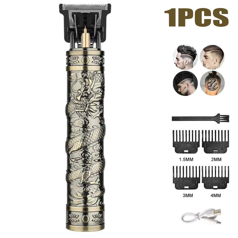 1-5PCS New T9 USB Charge Electric Hair Clipper Shaving Head Carving Electric Shaver Electric Pusher Hair Trimmer for Men Care
