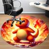1pcPokémon Flame Dragon Office Round Area Rug, Indoor Mat Suitable For Office, Bedroom Living Room Home Decor, Room Deco,  Offic a0928144