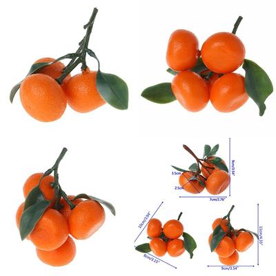 Foam Artificial Tangerine Orange Fruit Fake Decoration Display Realistic