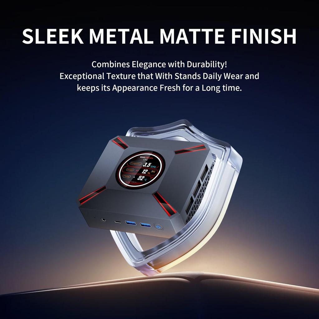 KOOSMILE Mini Small PC Intel 20 Maximum Frequency 32GB or 2TB PCIe SSD Mini Abundant Ports Supports 3 Screens Simultaneous Output PC, i9-12900HK (14