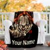 Customizable Pennywise Throw Blanket – Personalized Name, All-Season Cozy Snug Blanket, Machine Washable, Personalized Blanket