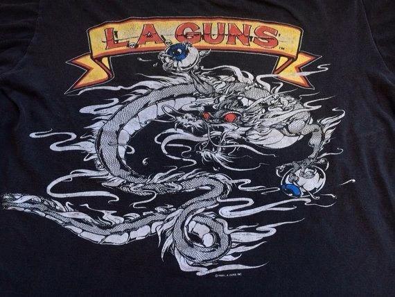 

Hot L.A. GUNS Shirt 1989 Vintage TOUR All size Black T-shirt E076 M