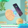 Qi Bamboo Wood 15W Fast Wireless Charger - Customizable Gift with Logo 