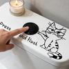 Adesivo Divertente Animale Cartone Animato per WC Scaricare per Favore Adesivo per Serbatoio WC Autoadesivo in PVC Adesivo da Parete per Bagno per Gabinetto