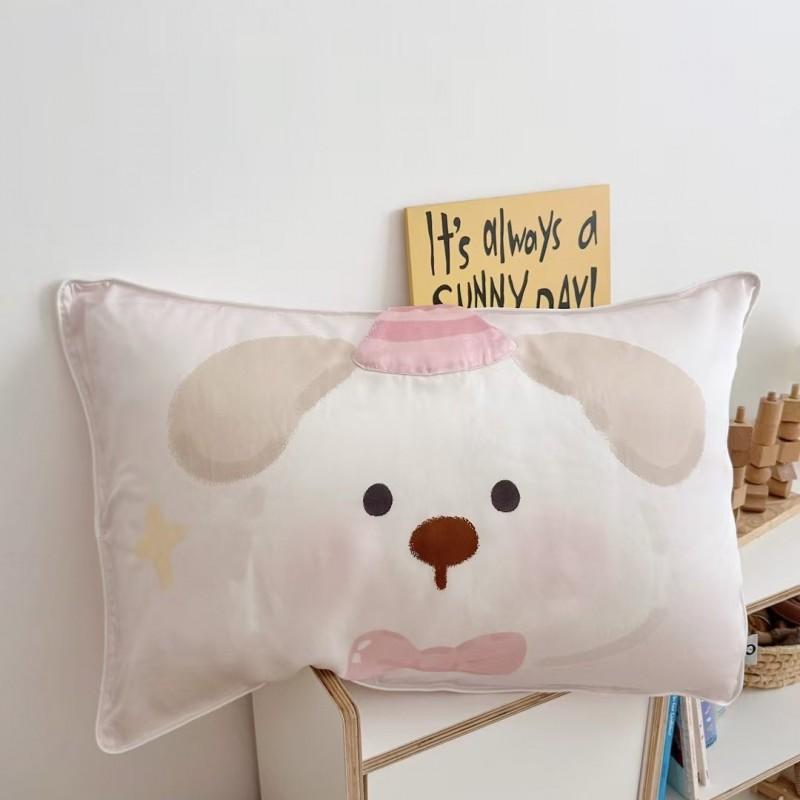 60S Tencel Lyocell Pillowcase Kids Adults 30x50cm Single Or 48x74cm Pair Soft Breathable Bedding Cover Ins Style Printed